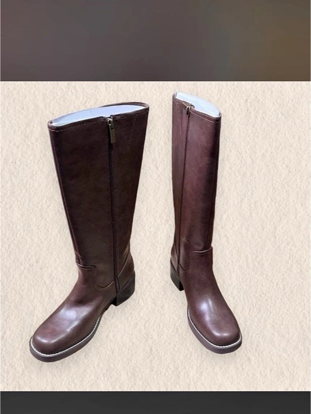 MIA Nordstrom Tall Boots Women's Square Toe Brown Heeled Boots US 9 Like New